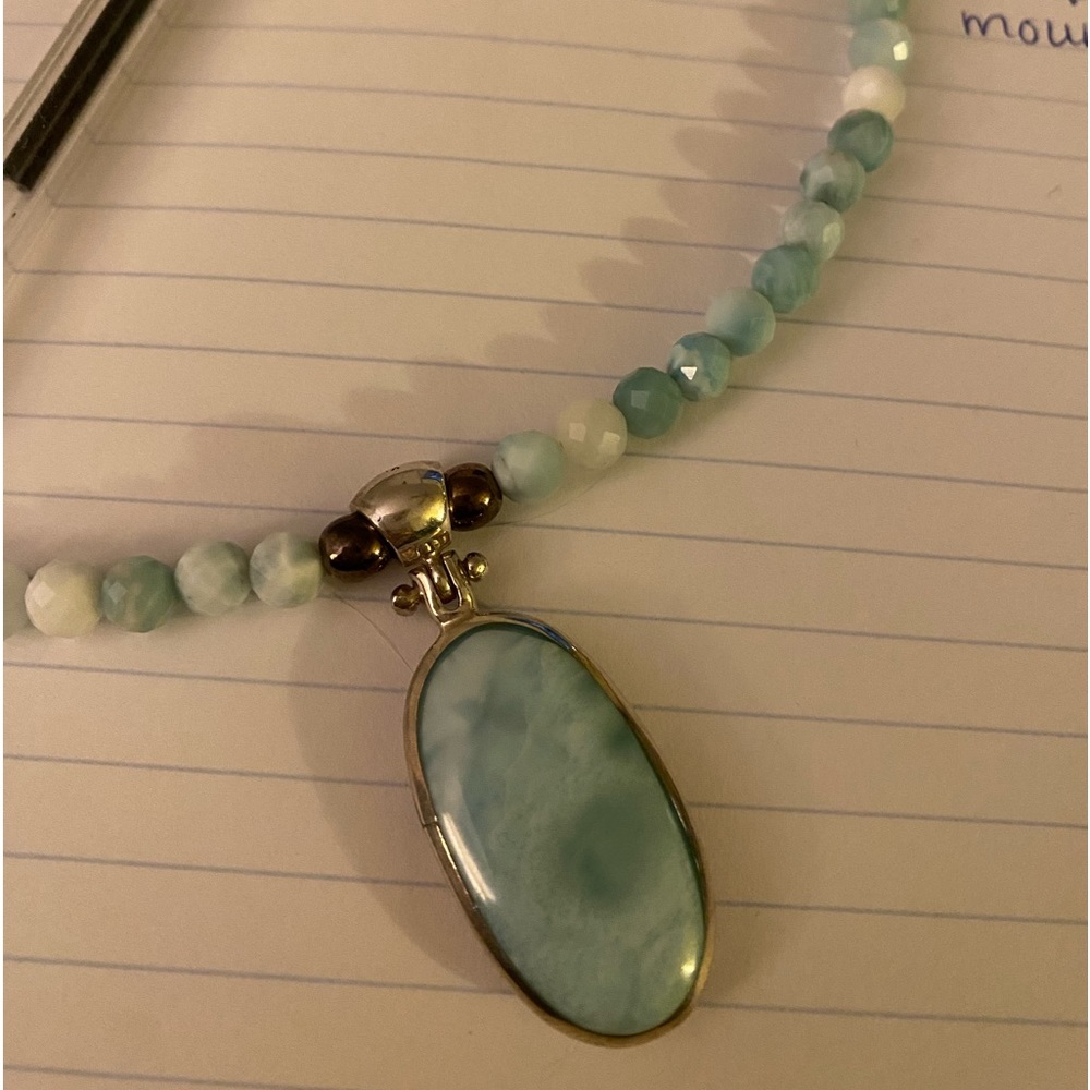 Lagrimar genuine bead and stone in sterling silver